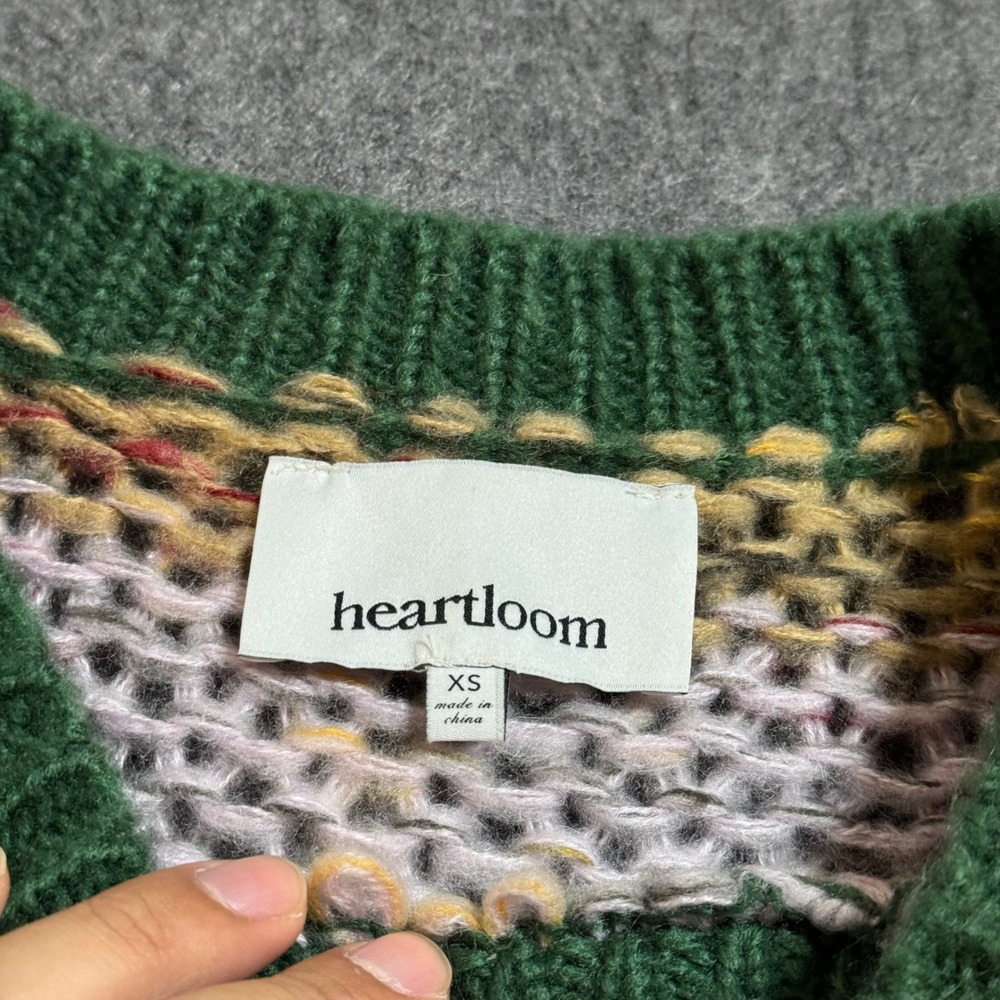 Heartloom Womens XS Multi Color Striped Chunky Knit Crewneck Pullover Sweater - Picture 3 of 7